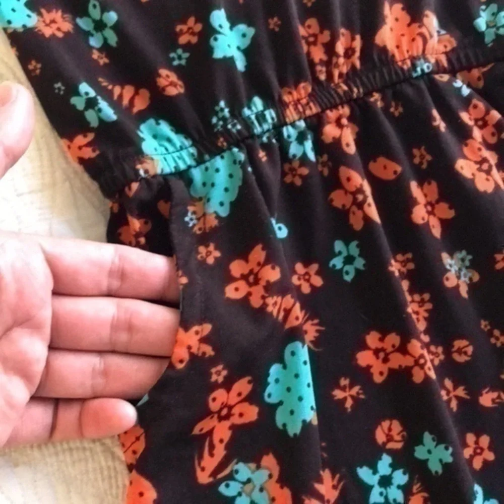 LulaRoe Floral Dress Size 4 polyester/spandex